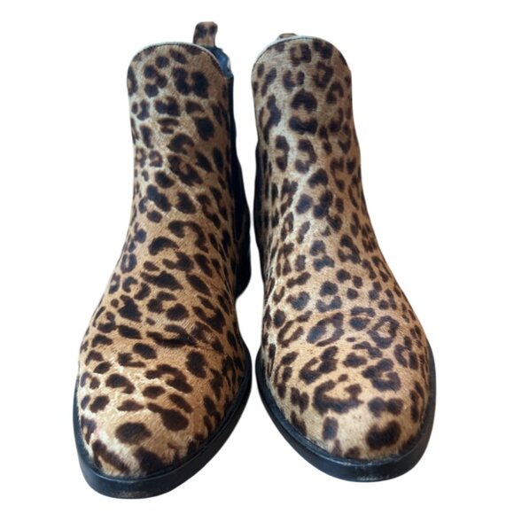 Freda Salvador Sleek‎ Cheetah Calf Hair Chelsea Ankle Boot Size 10 - Picture 1 of 9